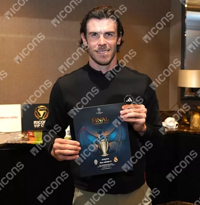Icons Gareth Bale Signed And Framed Programme: 2017 UEFA Champions League Final