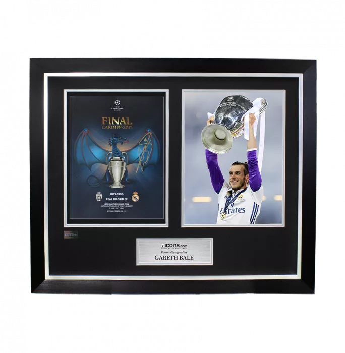 icons Gareth Bale Signed and Framed Programme: 2017 UEFA Champions League Final