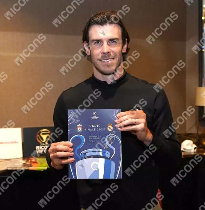 Icons Gareth Bale Signed And Framed Programme: 2022 UEFA Champions League Final