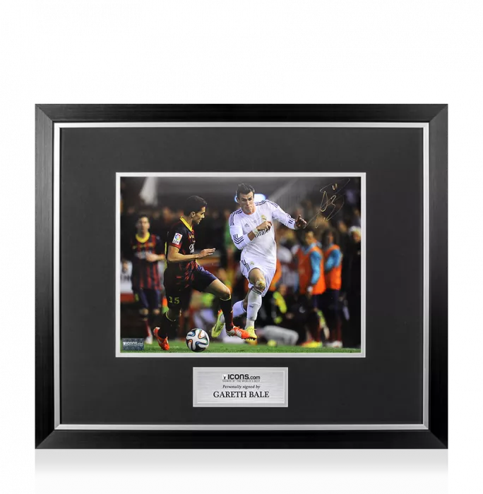 icons Gareth Bale Signed Real Madrid Photo In Premium Photo Frame: Copa Del Rey Wonder Goal