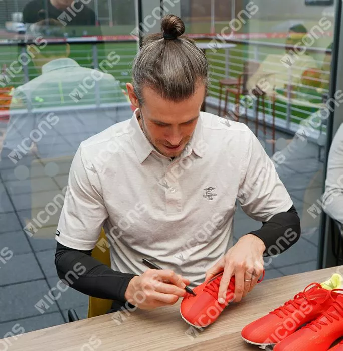 Icons Gareth Bale Signed Red Adidas X Boot In Bubble Frame: Option 1