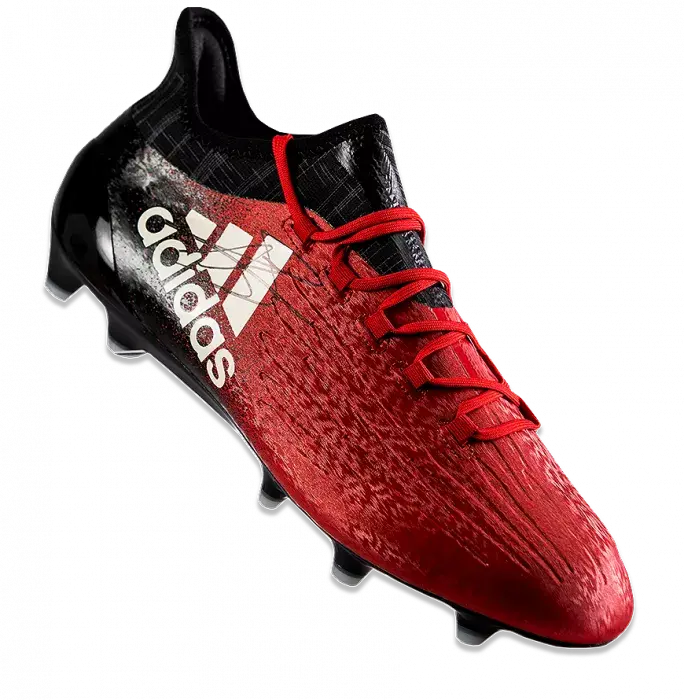 icons Gareth Bale Signed Red and Black Adidas X 16.1 Hightop Boot