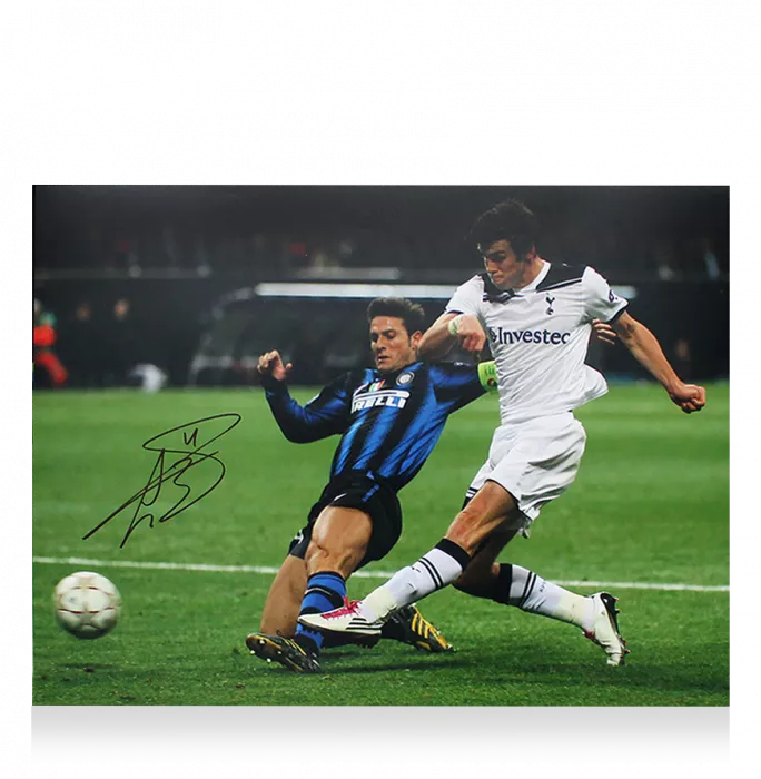 Icons Gareth Bale Signed Tottenham Hotspur Photo In Premium Photo Frame: Iconic UEFA Champions League Goal Vs Internazionale