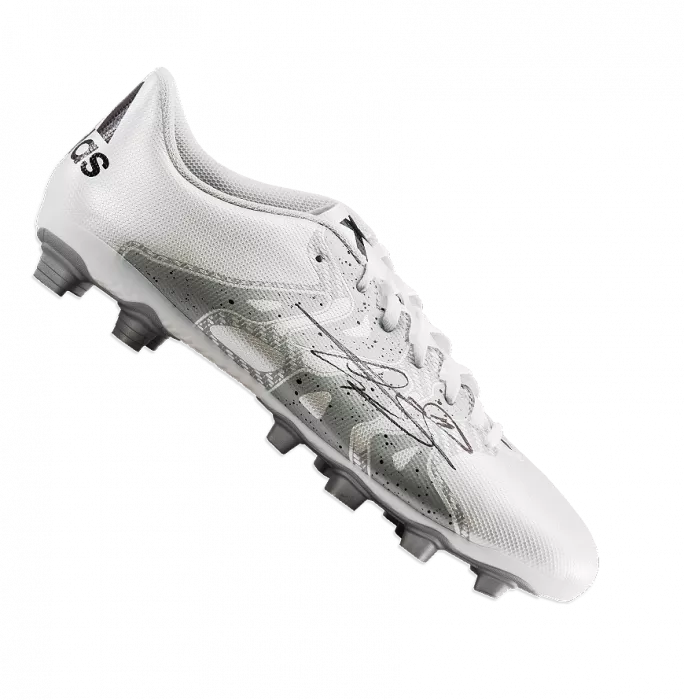 icons Gareth Bale Signed White and Silver Adidas X 15.4 Boot