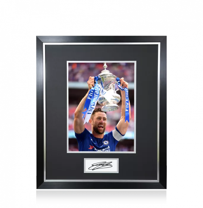 icons Gary Cahill Signed Plaque and Photo Frame: 2018 FA Cup Winner