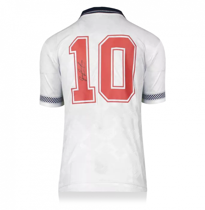 icons Gary Lineker Back Signed England 1990 Home Shirt