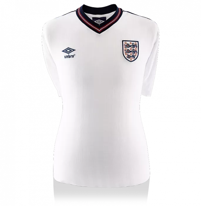 Icons Gary Lineker Back Signed Retro England Home Shirt