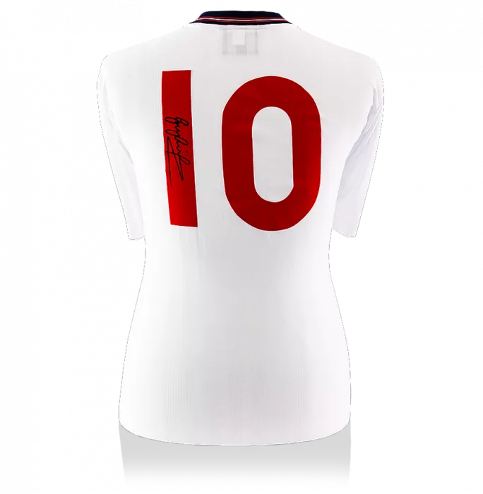icons Gary Lineker Back Signed Retro England Home Shirt