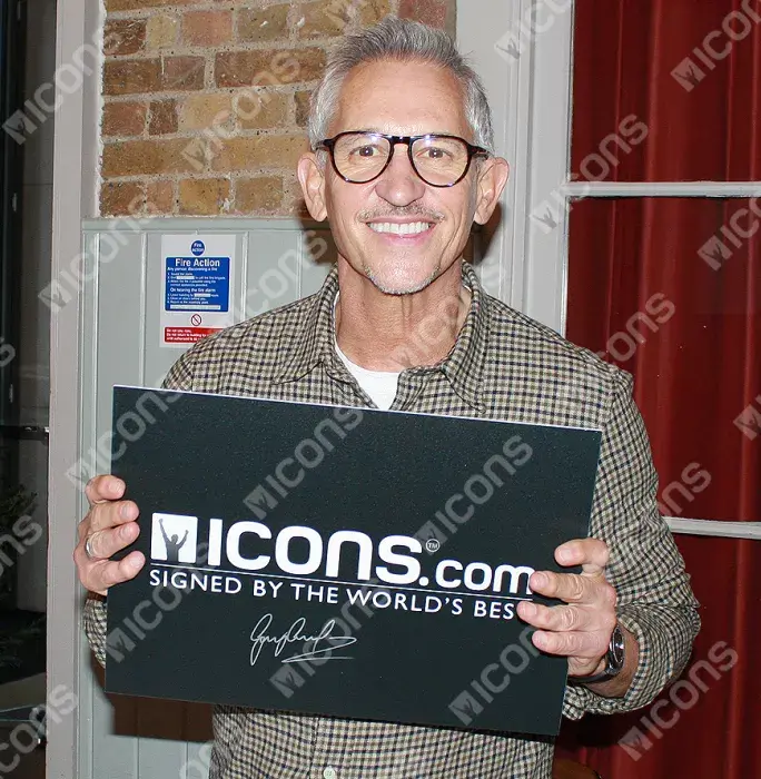 Icons Gary Lineker Back Signed Tottenham Hotspur 1986 Home Shirt In Deluxe Packaging