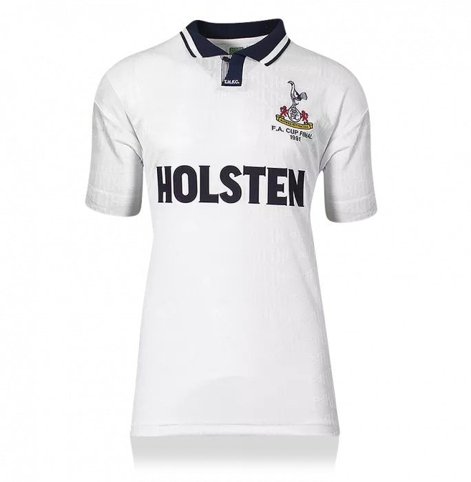 Icons Gary Lineker Back Signed Tottenham Hotspur 1991-92 Home Shirt In Hero Frame: Option 1