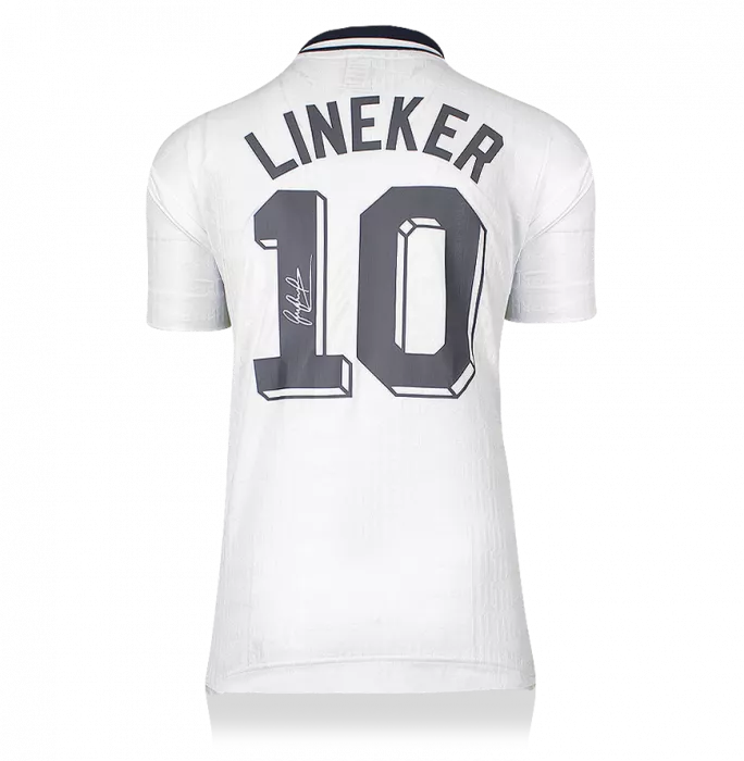 Icons Gary Lineker Back Signed Tottenham Hotspur 1991-92 Home Shirt In Classic Frame
