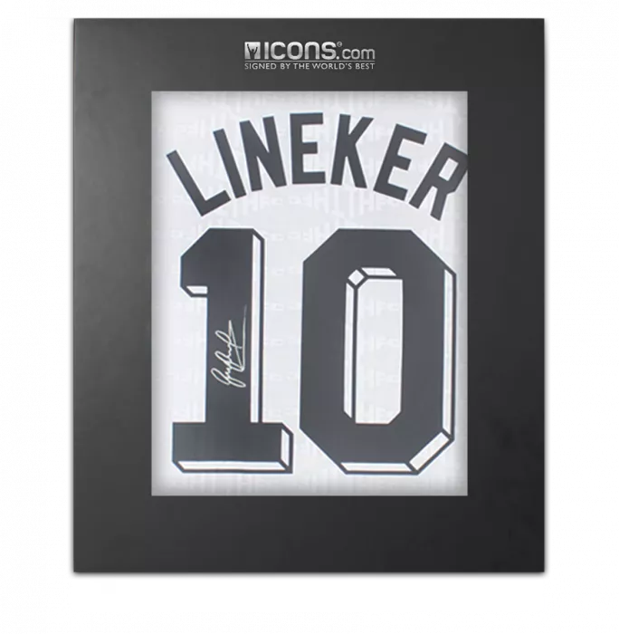 icons Gary Lineker Back Signed Tottenham Hotspur Home Shirt: 1991 FA Cup Semi Final In Deluxe Packaging