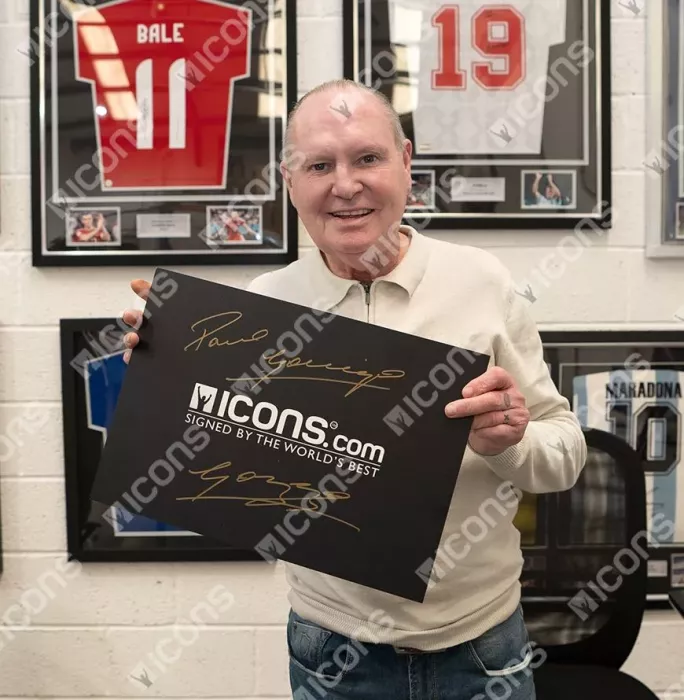 Icons Gary Lineker & Paul Gascoigne Dual Signed Tottenham Hotspur 1991 Home Shirt In Deluxe Packaging