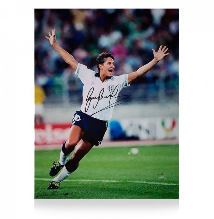 Icons Gary Lineker Signed England Photo: Italia '90 Goal Vs West Germany