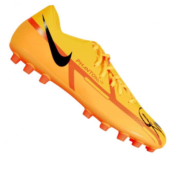 Icons Gavi Signed Nike Phantom Boot In Bubble Frame: Option 1