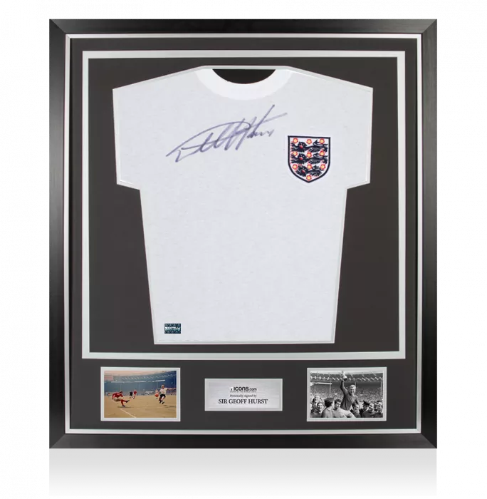 icons Geoff Hurst Front Signed England 1966 Home Shirt In Classic Frame