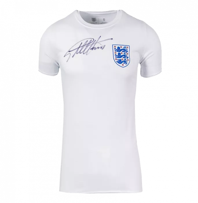 Icons Geoff Hurst Front Signed England Home T-Shirt In Classic Frame