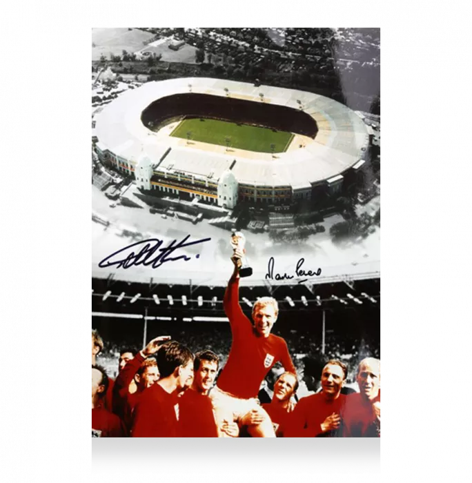 Icons Geoff Hurst & Martin Peters Signed England Photo In Premium Photo Frame: Wembley 1966 Heroes