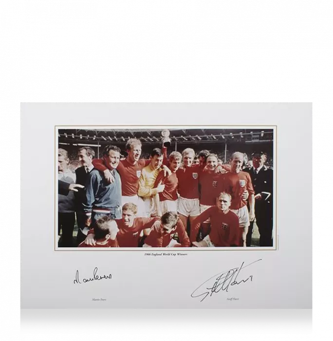 Icons Geoff Hurst & Martin Peters Signed England Photo