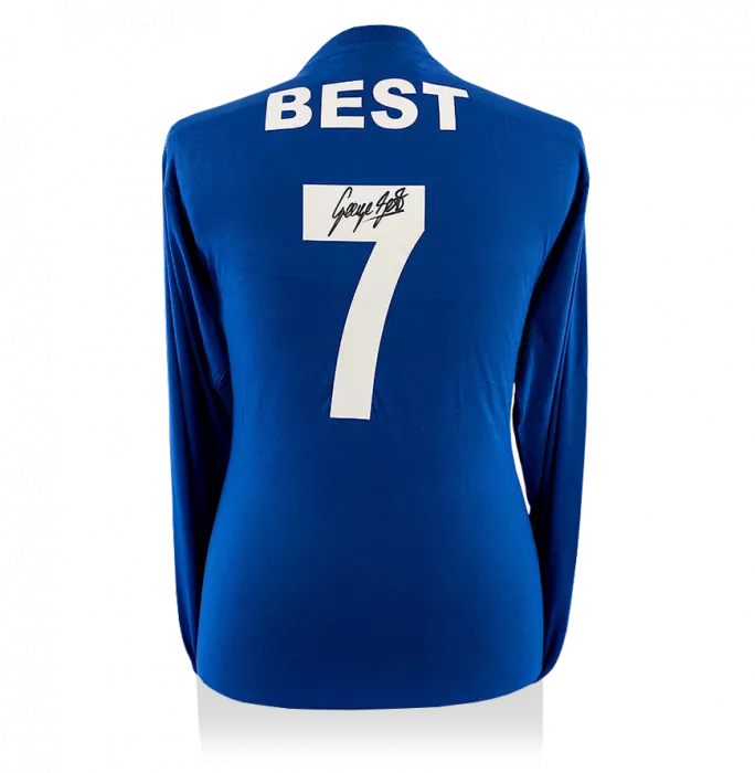 icons George Best Back Signed Retro Manchester United Away Shirt: 1968 European Cup Final Edition