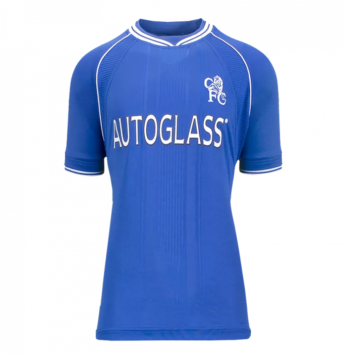 Icons George Weah Back Signed Chelsea 2000-01 Home Shirt With Fan Style Numbers In Hero Frame: Option 1