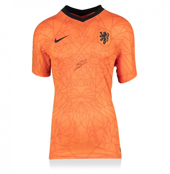 Icons Georginio Wijnaldum Front Signed Netherlands 2020-21 Home Shirt