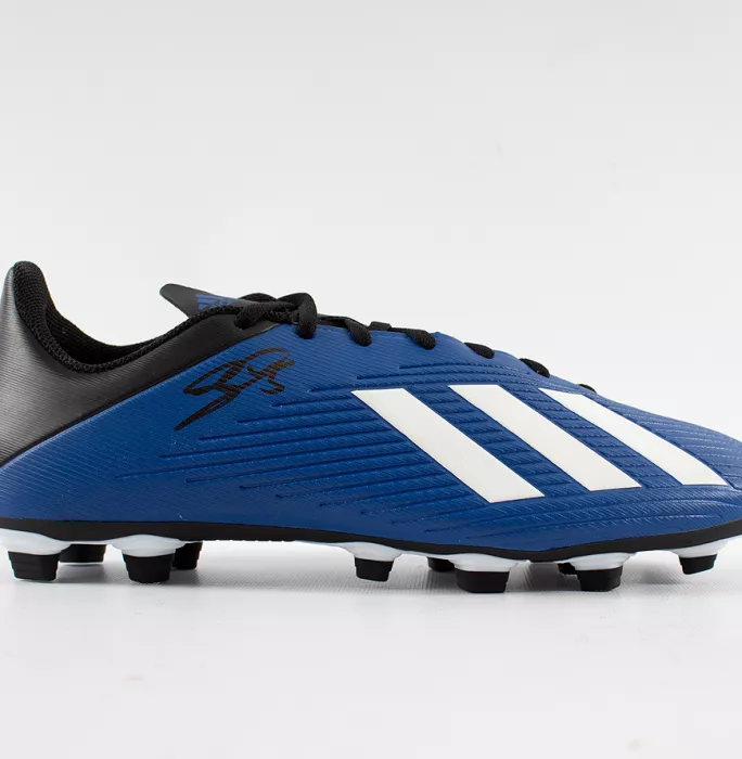 Icons Georginio Wijnaldum Signed Blue And Black Adidas X Boot In Acrylic Case
