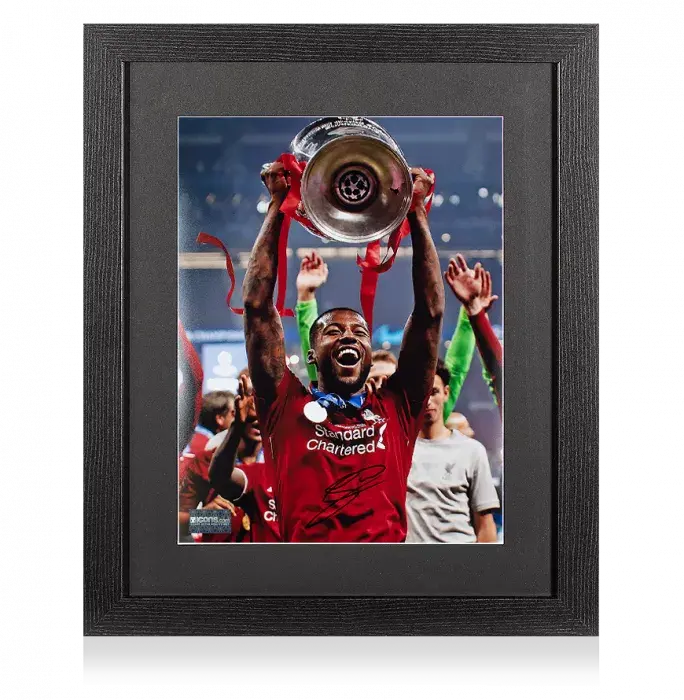 icons Georginio Wijnaldum Signed Liverpool Photo In Black Wooden Frame: 2019 UEFA Champions League Winner