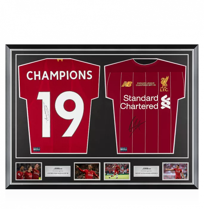 Icons Georginio Wijnaldum & Trent Alexander-Arnold Signed Special Edition Liverpool Shirts In Classic Dual Frame