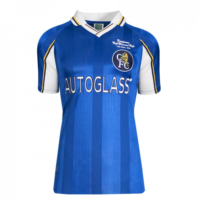 Icons Gianfranco Zola Back Signed Chelsea 1998 European Cup Winners Cup Shirt In Deluxe Packaging