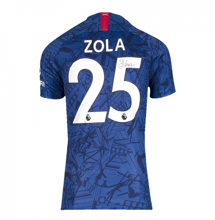 icons Gianfranco Zola Back Signed Chelsea 2019-20 Home Shirt