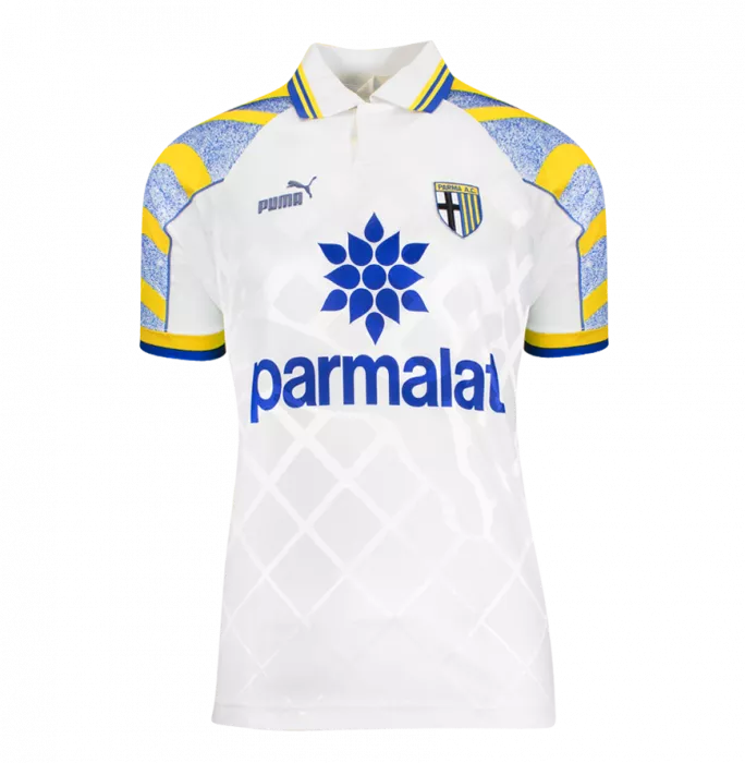 Icons Gianfranco Zola Back Signed Parma Calcio 1913 1995-97 Home Shirt In Classic Frame