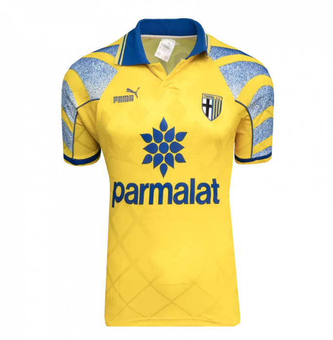 Icons Gianfranco Zola Back Signed Parma Calcio 1913 1995-96 Third Shirt In Hero Frame: Option 1