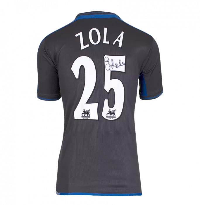 Icons Gianfranco Zola Front Signed Chelsea 2002-03 Away Shirt
