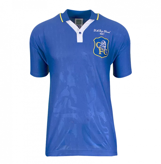 Icons Gianfranco Zola Official UEFA Europa League Signed Chelsea Retro Shirt