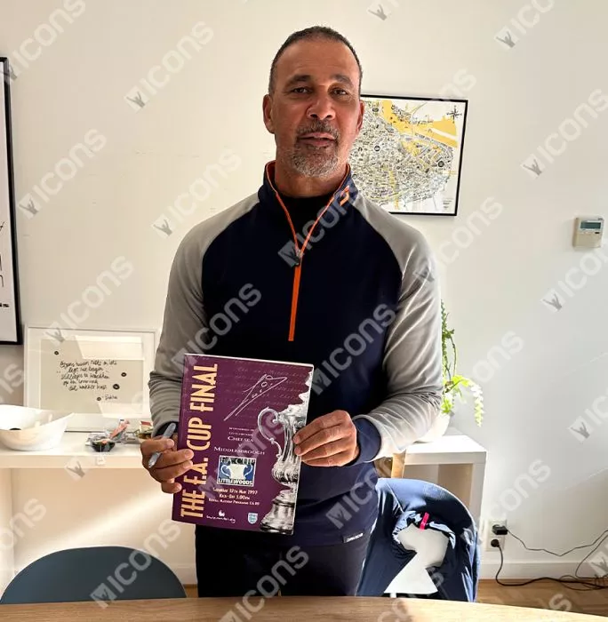 Icons Gianfranco Zola & Ruud Gullit Dual Signed And Framed Programme: 1997 FA Cup Final