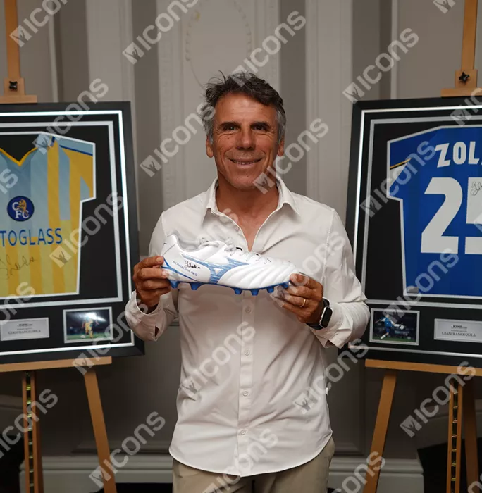 Icons Gianfranco Zola Signed Mizuno Monarcida Neo Boot In Deluxe Packaging