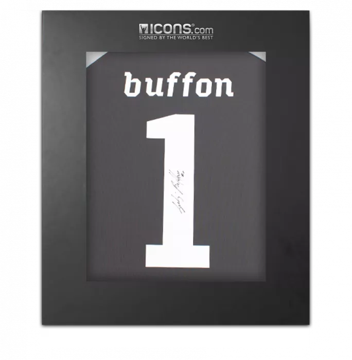 icons Gianluigi Buffon Back Signed Italy 2010-12 Goalkeeper Shirt In Deluxe Packaging