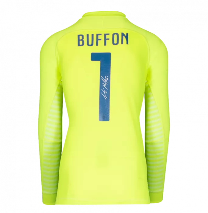 Icons Gianluigi Buffon Back Signed Italy 2014-15 Goalkeeper Away Shirt In Classic Frame