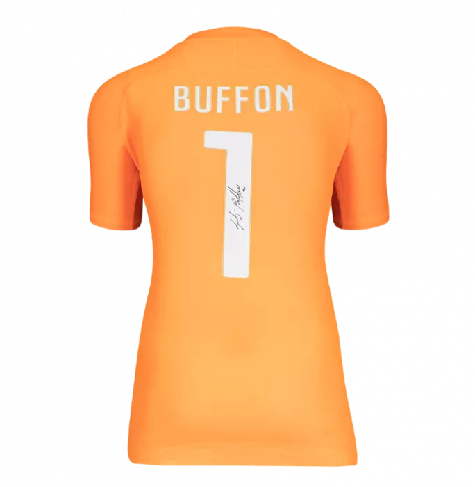 Icons Gianluigi Buffon Back Signed Italy 2014-15 Goalkeeper Shirt In Classic Frame