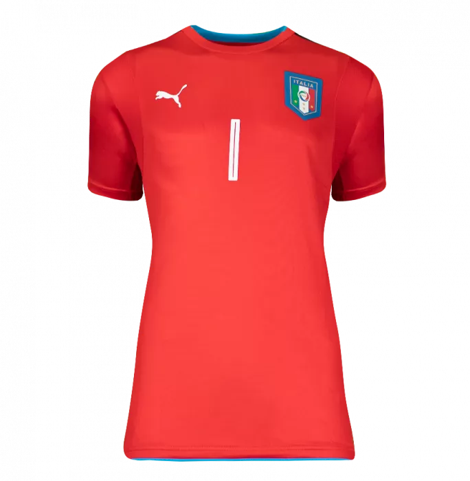 Icons Gianluigi Buffon Back Signed Italy 2016-17 Goalkeeper Shirt In Classic Frame