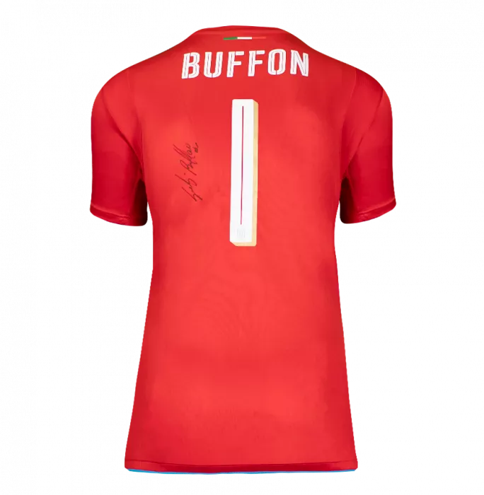 icons Gianluigi Buffon Back Signed Italy 2016-17 Goalkeeper Third Shirt