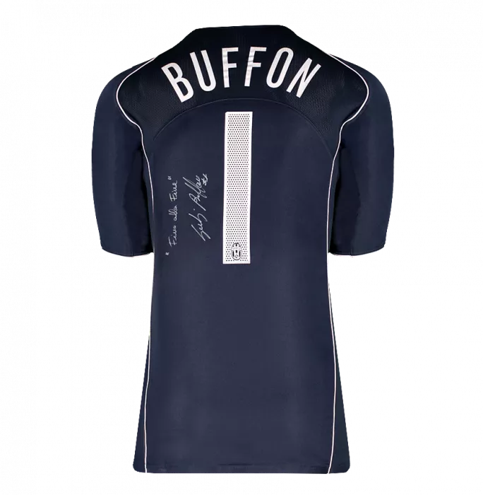 Icons Gianluigi Buffon Back Signed Juventus 2004-05 Away Shirt - 'Fino Alla Fine' Inscription