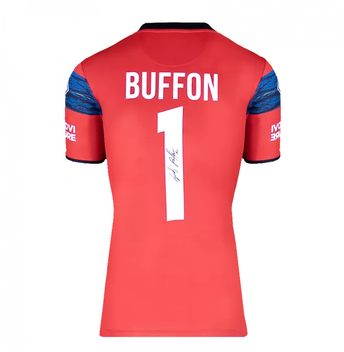 Icons Gianluigi Buffon Back Signed Parma 2021-22 Goalkeeper Shirt In Hero Frame: Option 1