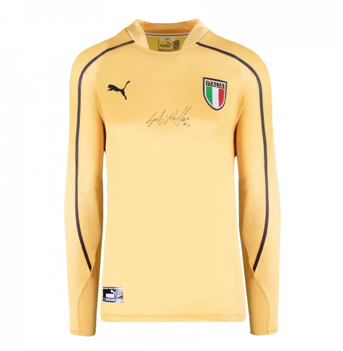 icons Gianluigi Buffon Front Signed Italy 2003-04 Goalkeeper Shirt