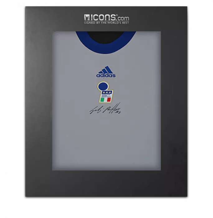 icons Gianluigi Buffon Front Signed Italy Icon Goalkeeper Shirt In Deluxe Packaging