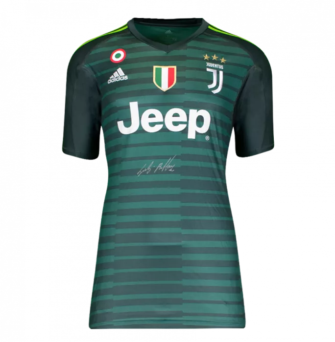 icons Gianluigi Buffon Front Signed Juventus 2017-19 Goalkeeper Shirt