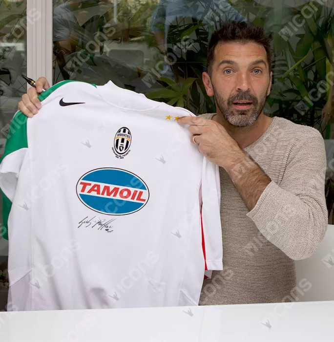 Icons Gianluigi Buffon Front Signed White Juventus 2005-06 Goalkeeper Shirt