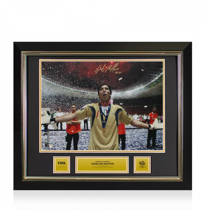icons Gianluigi Buffon Official 2006 FIFA World Cup™ Signed and Framed Italy Photo: 2006 Winner