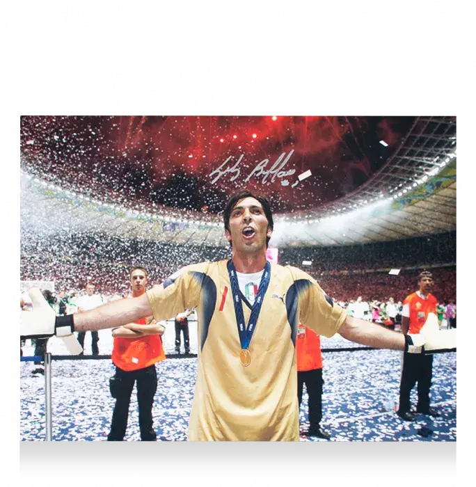 icons Gianluigi Buffon Signed Italy Photo: 2006 FIFA World Cup Winner